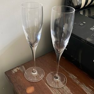 Cuvée Dom Perignon champagne toasting flutes set of two